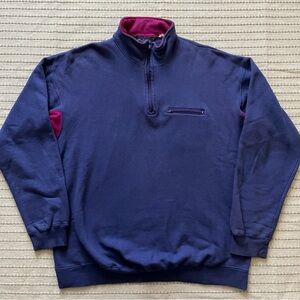 Vintage 80s Columbia loop tag quarter zip fleece pullover